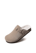 Clog Feminino em Camurça Forrado Bege Upper