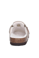 Clog Feminino em Camurça Forrado Cinza Upper