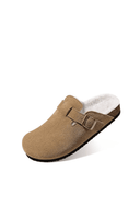 Clog Feminino em Camurça Forrado Marrom Upper