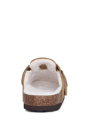 Clog Feminino em Camurça Forrado Marrom Upper
