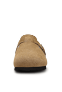 Clog Feminino em Camurça Forrado Marrom Upper
