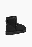 Bota Cano Médio Mini Plataforma em Camurça Preto Upper