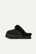 Bota Mule Disquette com Pelúcia Preto Upper
