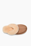 Bota Mule Disquette com Pelúcia Bege Upper