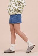 Clog Feminino em Camurça Forrado Cinza Upper